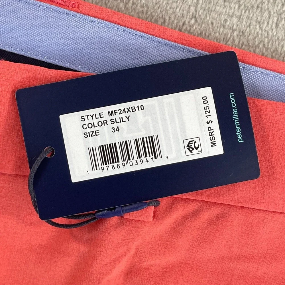 Peter Millar Surge Performance‎ Shorts Men 34 Silly Tailored Fit Crown NWT $125